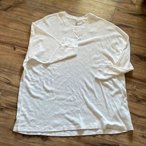 Free People NWT Waffle Thermal Long Sleeve sz L